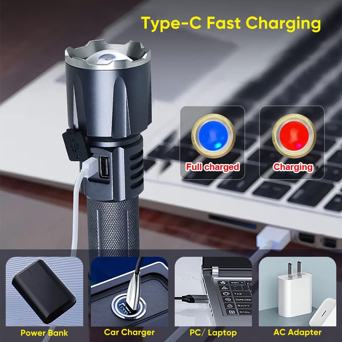 Zoomable Flashlights 2 in 1 Pack