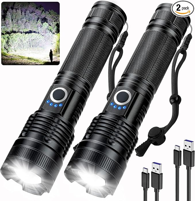 Zoomable Flashlights 2 in 1 Pack