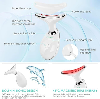 V-Shape Face Massager – 3-Mode EMS Lifting & 45°C Skin Tightening Device