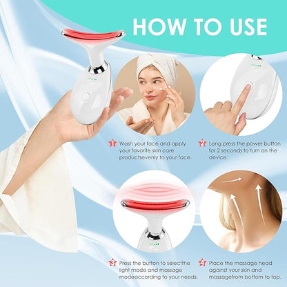 V-Shape Face Massager – 3-Mode EMS Lifting & 45°C Skin Tightening Device